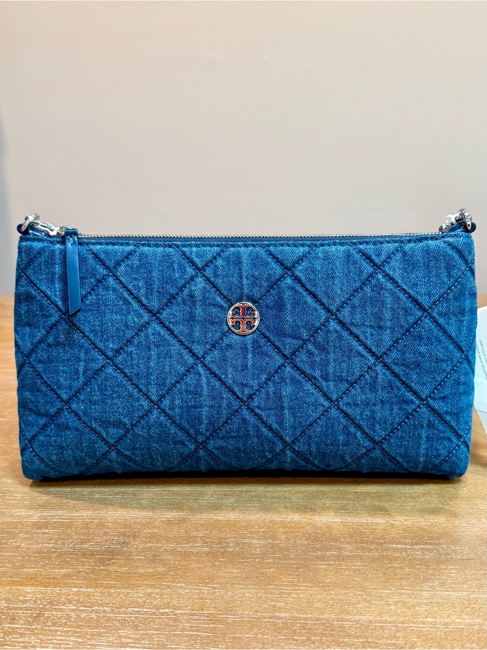 Tory Burch Willa Denim Quilted Shoulder Bag
